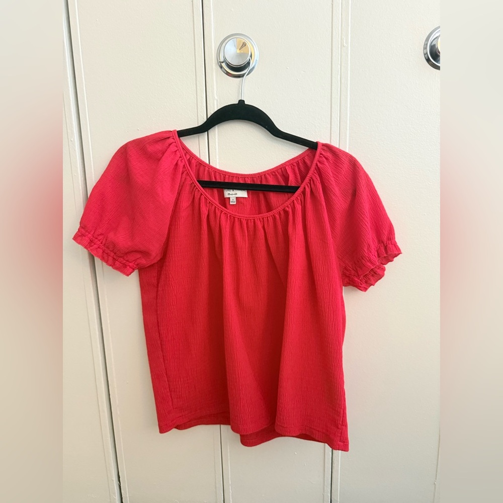 Madewell Bright Red Blouse